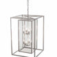 Meyda Lighting Kitzi Box 34" 8-Light Nickel Pendant Light With Clear Shade Glass