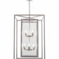Meyda Lighting Kitzi Box 34" 8-Light Nickel Pendant Light With Clear Shade Glass