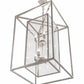 Meyda Lighting Kitzi Box 34" 8-Light Nickel Pendant Light With Clear Shade Glass
