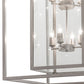 Meyda Lighting Kitzi Box 34" 8-Light Nickel Pendant Light With Clear Shade Glass