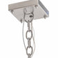 Meyda Lighting Kitzi Box 34" 8-Light Nickel Pendant Light With Clear Shade Glass