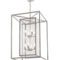 Meyda Lighting Kitzi Box 34" 8-Light Nickel Pendant Light With Clear Shade Glass