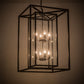 Meyda Lighting Kitzi Box 34" 8-Light Oil Rubbed Bronze Pendant Light With Clear Shade Glass