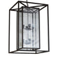 Meyda Lighting Kitzi Box 34" 8-Light Oil Rubbed Bronze Pendant Light With Clear Shade Glass