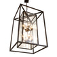 Meyda Lighting Kitzi Box 34" 8-Light Oil Rubbed Bronze Pendant Light With Clear Shade Glass