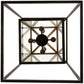 Meyda Lighting Kitzi Box 34" 8-Light Oil Rubbed Bronze Pendant Light With Clear Shade Glass
