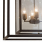 Meyda Lighting Kitzi Box 34" 8-Light Oil Rubbed Bronze Pendant Light With Clear Shade Glass