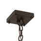 Meyda Lighting Kitzi Box 34" 8-Light Oil Rubbed Bronze Pendant Light With Clear Shade Glass