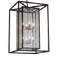 Meyda Lighting Kitzi Box 34" 8-Light Oil Rubbed Bronze Pendant Light With Clear Shade Glass