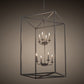 Meyda Lighting Kitzi Box 34" 8-Light Textured Black Pendant Light With Faux Candlelight