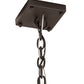 Meyda Lighting Kitzi Box 34" 8-Light Textured Black Pendant Light With Faux Candlelight