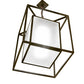 Meyda Lighting Kitzi Box 34" Oil Rubbed Bronze Pendant Light With Contrail Mist Idalight Shade