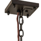 Meyda Lighting Kitzi Box 34" Oil Rubbed Bronze Pendant Light With Contrail Mist Idalight Shade