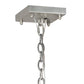 Meyda Lighting Kitzi Box 34"Sq 8-Light Nickel Powder Coat Pendant Light With Clear Seeded Shade Glass