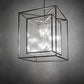 Meyda Lighting Kitzi Box 34"Sq 8-Light Nickel Powder Coat Pendant Light With Clear Seeded Shade Glass
