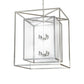 Meyda Lighting Kitzi Box 34"Sq 8-Light Nickel Powder Coat Pendant Light With Clear Seeded Shade Glass