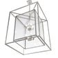 Meyda Lighting Kitzi Box 34"Sq 8-Light Nickel Powder Coat Pendant Light With Clear Seeded Shade Glass