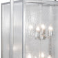 Meyda Lighting Kitzi Box 34"Sq 8-Light Nickel Powder Coat Pendant Light With Clear Seeded Shade Glass