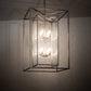 Meyda Lighting Kitzi Box 39" 8-Light Nickel Powder Coat Pendant Light With Clear Seeded Shade Glass