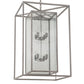 Meyda Lighting Kitzi Box 39" 8-Light Nickel Powder Coat Pendant Light With Clear Seeded Shade Glass