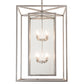 Meyda Lighting Kitzi Box 39" 8-Light Nickel Powder Coat Pendant Light With Clear Seeded Shade Glass