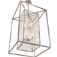 Meyda Lighting Kitzi Box 39" 8-Light Nickel Powder Coat Pendant Light With Clear Seeded Shade Glass