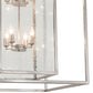 Meyda Lighting Kitzi Box 39" 8-Light Nickel Powder Coat Pendant Light With Clear Seeded Shade Glass