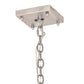 Meyda Lighting Kitzi Box 39" 8-Light Nickel Powder Coat Pendant Light With Clear Seeded Shade Glass