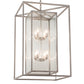 Meyda Lighting Kitzi Box 39" 8-Light Nickel Powder Coat Pendant Light With Clear Seeded Shade Glass