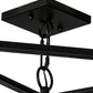 Meyda Lighting Kitzi Box 39" 8-Light Solar Black Box Pendant Light With Clear Waterglass Shade