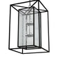 Meyda Lighting Kitzi Box 40" 8-Light Solar Black Pendant Light With Clear Waterglass Shade Glass