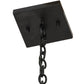 Meyda Lighting Kitzi Box 40" 8-Light Solar Black Pendant Light With Clear Waterglass Shade Glass