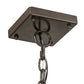 Meyda Lighting Kitzi Box 40" 8-Light Timeless Bronze & Extreme Chrome Pendant Light With Clear Shade Glass