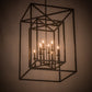 Meyda Lighting Kitzi Box 40" 8-Light Timeless Bronze Pendant Light With Faux Candlelight