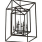 Meyda Lighting Kitzi Box 40" 8-Light Timeless Bronze Pendant Light With Faux Candlelight
