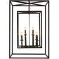 Meyda Lighting Kitzi Box 40" 8-Light Timeless Bronze Pendant Light With Faux Candlelight