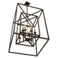 Meyda Lighting Kitzi Box 40" 8-Light Timeless Bronze Pendant Light With Faux Candlelight