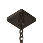 Meyda Lighting Kitzi Box 40" 8-Light Timeless Bronze Pendant Light With Faux Candlelight
