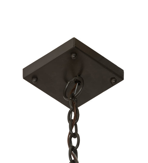 Meyda Lighting Kitzi Box 40" 8-Light Timeless Bronze Pendant Light With Faux Candlelight