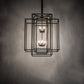 Meyda Lighting Kitzi Box 43" 8-Light Solar Black Pendant Light