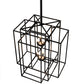Meyda Lighting Kitzi Box 43" 8-Light Solar Black Pendant Light