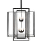 Meyda Lighting Kitzi Box 43" 8-Light Solar Black Pendant Light