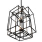 Meyda Lighting Kitzi Box 43" 8-Light Solar Black Pendant Light
