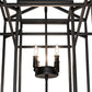 Meyda Lighting Kitzi Box 43" 8-Light Solar Black Pendant Light
