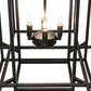 Meyda Lighting Kitzi Box 43" 8-Light Solar Black Pendant Light