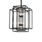 Meyda Lighting Kitzi Box 43" 8-Light Solar Black Pendant Light