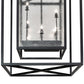 Meyda Lighting Kitzi Box 48" 8-Light Flat Black Pendant Light With Clear Seeded Wissmach Shade Glass
