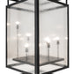 Meyda Lighting Kitzi Box 48" 8-Light Flat Black Pendant Light With Clear Seeded Wissmach Shade Glass