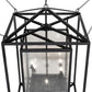 Meyda Lighting Kitzi Box 48" 8-Light Flat Black Pendant Light With Clear Seeded Wissmach Shade Glass