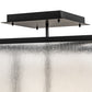 Meyda Lighting Kitzi Box 48"Sq 4-Light Flat Black Pendant Light With Rainstone Idalight Shade